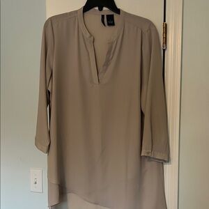 New Directions Beige Asymmetrical Tunic